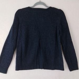 Abercrombie & Fitch Split Back Knit Sweater Size Medium in Dark‎ Denim Blue